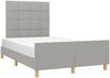 vidaXL Polsterbett mit Kopfteil Stoff Hellgrau 120x200 cm Bild 3