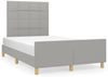 vidaXL Polsterbett mit Kopfteil Stoff Hellgrau 120x200 cm Bild 2