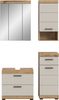 welltime Badmöbel-Set SIENA, 4 teilig, bestehend aus:, (Set, 4-St, TOPSELLER), Waschbeckenunterschrank, Spiegelschrank, Unterschrank, Hängeschrank Bild 2