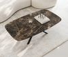 Couchtisch Edge Boot 140x80 cm Keramik Emperador Extra Lucidato Dunkelbraun Sarity Metall Schwarz Bild 4