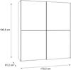 Schwebetürenschrank >WHITE KISS< 2 Türen, 2 Böden+Stangen, weiss / Spiegel - 170,3x190,5x61,2cm (B/H/T) Bild 4