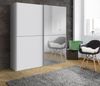 Schwebetürenschrank >WHITE KISS< 2 Türen, 2 Böden+Stangen, weiss / Spiegel - 170,3x190,5x61,2cm (B/H/T) Bild 2