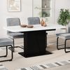 Esstisch Fenaro Weiß/Schwarz 120 x 80 cm ausziehbar Vicco Bild 3