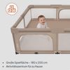 Lionelo Florence XL Easy Fold Laufstall Baby 180x200 cm, Faltbares Laufgitter Baby, Ohne Montage Nutzbar, 2 Seiteneingänge mit Reißverschluss, Atmungsaktives Netz, Weiche Kanten, Transporttasche Bild 4