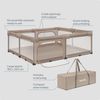 Lionelo Florence XL Easy Fold Laufstall Baby 180x200 cm, Faltbares Laufgitter Baby, Ohne Montage Nutzbar, 2 Seiteneingänge mit Reißverschluss, Atmungsaktives Netz, Weiche Kanten, Transporttasche Bild 2