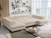 Ecksofa U-Form, mit Bettkasten, Bettfunktion und Einstellbare Kopfstützen, Sofa big XXL - PETER U - Creme Plüsch - Topper T25 Bild 4