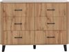 Kommode HWC-P42, Sideboard Schrank Anrichte, 6 Schubladen 86x120x40cm ~ Wotan-Eiche-Optik Bild 5