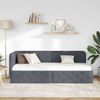 vidaXL Eckbettgestell Dunkelgrau 80 x 200 cm Samt 42016514 Bild 4