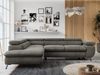 Mks Möbel 'Peter L-form' Ecksofa mit Bettfunktion, Bettkasten & einstellbaren Kopfstützen, Dunkelgrau, Velours, links Bild 4