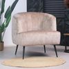 Bronx71 Samt Sessel Billy modern taupe Bild 5