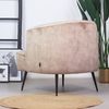 Bronx71 Samt Sessel Billy modern taupe Bild 4