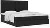 vidaXL Ottoman-Bett mit Matratzen Schwarz 200x200 cm Stoff 3313184 Bild 5
