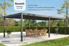 Weide Deluxe Plus | Pergola Voll Aluminium freistehend | 4 x 8 M | Lamellendach anthrazit Bild 4