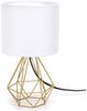 Aigostar Schreibtischlampe Tischlampe mit Weißem Stoff-Schirm und Metallfuß,Sockel E14 Bild 5