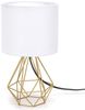 Aigostar Schreibtischlampe Tischlampe mit Weißem Stoff-Schirm und Metallfuß,Sockel E14 Bild 4
