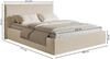 Selsey 'Softie Slim' Polsterbett 200×200 mit Lattenrost, Chenille, hellbeige Bild 4