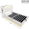Polsterbett 90x200 cm mit LED-Beleuchtung, USB-Anschluss und Stauraum – Kinderbett aus Samt in Beige Bild 4