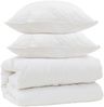 vidaXL Decke mit Kissen mit Kissen 3 pcs Weiß Mikrofaser 3378094 Bild 2