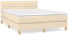 vidaXL Boxspringbett mit Matratze Creme 140x200 cm Stoff 3140702 Bild 2