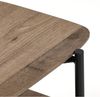 Moderner Beistelltisch PINA 60cm taupe Ablage Pinien-Optik Metallgestell Konsole Bild 4