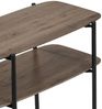 Moderner Beistelltisch PINA 60cm taupe Ablage Pinien-Optik Metallgestell Konsole Bild 3