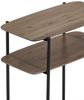 Moderner Beistelltisch PINA 60cm taupe Ablage Pinien-Optik Metallgestell Konsole Bild 2