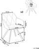 Esszimmerstuhl goldbraun 2er Set MONEE Bild 2