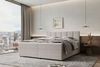 99rooms Bergamo Boxspringbett Cordstoff AMBIENCE Latte 180x200 cm Schaum Topper 3,5 cm Bild 1