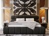 GRAINGOLD Mellow Polsterbett 180x200, mit hohem Kopfteil und Bettkasten, Velour-Stoff, Dunkelgrau Bild 3