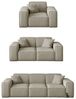 Sofaset Designersofa CELES 3-2-1 in Stoff Opera Velvet Creme Bild 4