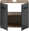 Waschbeckenunterschrank (B/H/T: 60x54x30 cm) in schwarz matt und Nox Oak Nachbildung Bild 3