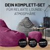 Lumaland Relax Set Cord – Sitzsack Giant + Pouf | Besser als Sofa, Sessel & Co. | XXL Bean Bag + Sitzpouf Hocker mit Füllung (EPS Perlen) für Indoor | Bodensofa für Wohnzimmer, Schlafzimmer & Gaming Bild 3