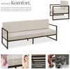 tectake® Gartenlounge Outdoor, 2X Sofa 3 Sitzer 1x Gartensessel, Relaxsessel Garten, Gartenbank, Gartenmöbel, Balkonmöbel, Terrassenmöbel, Wintergarten, Sitzecke Outdoor, Gartenlounge - 7 Sitzplätze Bild 3
