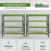 2x Industrieregal Milo 200x190x60 cm steckbar, erweiterbar 4 Ebenen 4 Tonnen Schwerlastregal Regal Bild 2