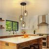 ZMH Pendelleuchte Hängeleuchte Esstisch - Esstischleuchte, sandfarben, Metall, E27, Esszimmerlampe Schwarz Küchenlampe (ohne Leuchtmittel) Bild 3