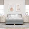 vidaXL Boxspringbett mit Kissen Hellgrau 140 x 200 cm Stoff 3338846 Bild 3