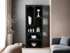 Vente-unique - LUELA Regal Holz, Platte Schwarz - B 32 cm x H 150 cm x L 60 cm Bild 5