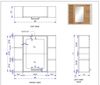Spiegelschrank 80x71cm 'Albany' Akazie massiv lackiert Bild 5