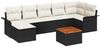 vidaXL Gartensofa-set mit Kissen 8 pcs Schwarz Poly-Rattan 3347355 Bild 2