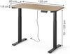 höhenverstellbarer elektrischer Schreibtisch Elevate Schwarz/Artisan 120 x 60 cm 2 Motoren Vicco Bild 2