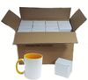 36 Stück Fototasse Sublimation Kaffee Tassen Becher WEISS - HENKEL Gelb Bild 1