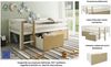 OTTO home Kinderbett Tide, maximaler Stauraum durch Schubkästen, Massivholz (4-tlg, Kinderbett inklusive Lattenrost und 2 Bettkästen), Hochbett mit Rausfallschutz, Made in EU Bild 3
