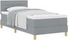 vidaXL Boxspringbett mit Kissen Hellgrau 90 x 190 cm Stoff 3338804 Bild 2