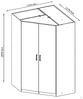 Vente-unique - BELOMY Wardrobe and walk-in wardrobe Holz, Platte Weiß - B 117,5 cm x H 197,5 cm x L 117,5 cm Bild 3