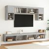 vidaXL 6-tlg. Wohnwand mit LED-Beleuchtung Betongrau Holzwerkstoff 3216707 Bild 4
