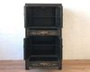Chinesischer Vintage Schrank Schwarz Beige Kommode Sideboard Kolonial-Stil Antik-Stil Lowboard asiatisch orientalisch Fernost shabby-chic Landhaus Bild 3