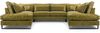 AX LIVING Olivegrün Ecksofa grün Castellio Wohnlandschaft U Form XXL Bild 2