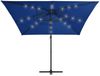 vidaXL Ampelschirm mit LED-Beleuchtung Stahl-Mast 250x250 cm Azurblau 46997 Bild 3