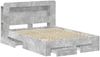 vidaXL Bettgestell mit Stauraum Betongrau 160 x 200 cm Holzwerkstoff 3433886 Bild 3