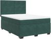 vidaXL Boxspringbett mit Matratze Dunkelgrün 140x200 cm Samt 3290927 Bild 2